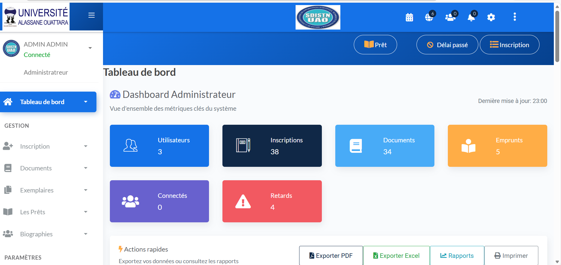Bibliothèque UAO - Gestion bibliothèque universitaire